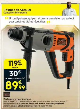 Bricorama Perforateur Pneumatique offre
