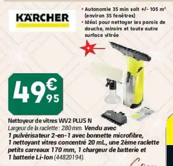 Bricorama Nettoyeur De Vitre WV2 Plus N offre