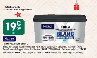 Bricorama Peinture XTREM BLANC offre