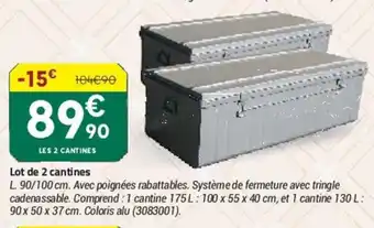 Bricorama Lot De 2 Cantines offre
