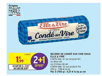 Beurre De Condé Sur Vire Doux Elle & Vire