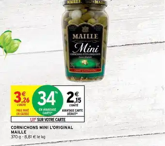 Intermarché Contact Cornichons Mini L'original Maille offre