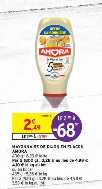 Mayonnaise De Dijon En Flacon Amora