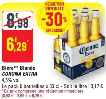 G20 Bière blonde corona extra offre