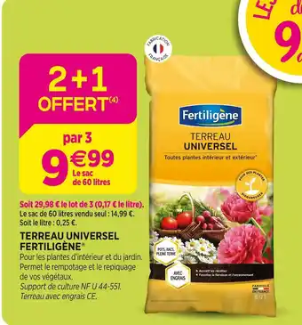 Delbard FERTILIGÈNE Terreau universel FERTILIGÈNE offre
