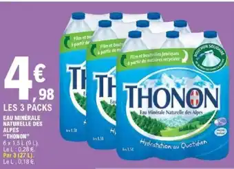 E.Leclerc "THONON" Eau minérale naturelle des alpes offre