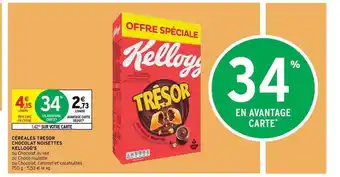 Intermarché Contact Céréales Trésor Chocolat Noisettes Kellogg's offre