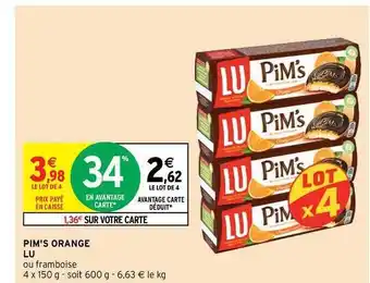 Intermarché Contact Pim's Orange Lu offre