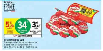 Intermarché Contact Mini Babybel X20 offre
