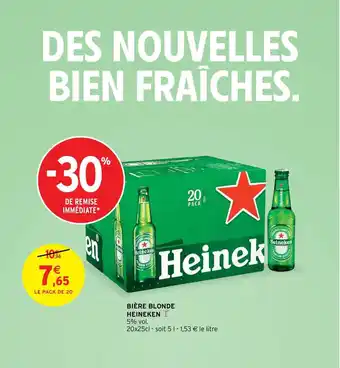Intermarché Contact Bière Blonde Heineken offre