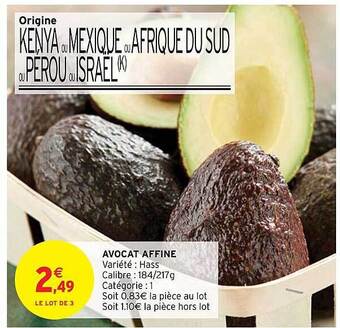 Intermarché Express Avocat Affiné offre