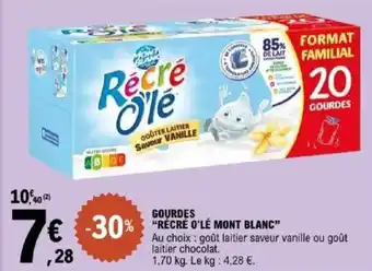 E.Leclerc "RECRE O'LÉ MONT BLANC" Gourdes offre