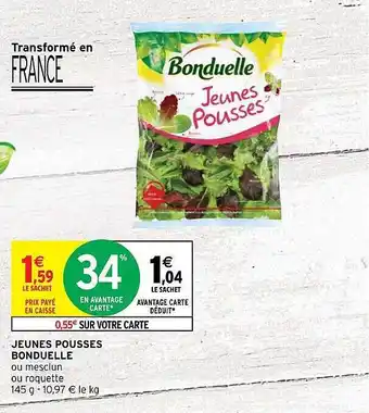Intermarché Express Jeunes Pousses Bonduelle offre