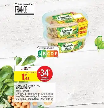 Intermarché Express Taboulé Oriental Bonduelle offre