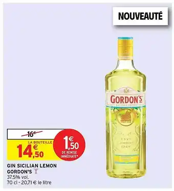 Intermarché Express Gin Sicilian Lemon Gordon's offre