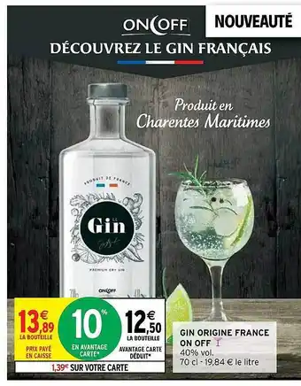 Intermarché Express Gin Origine France On Off offre