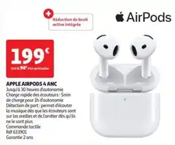 Auchan Apple airpods 4 anc offre
