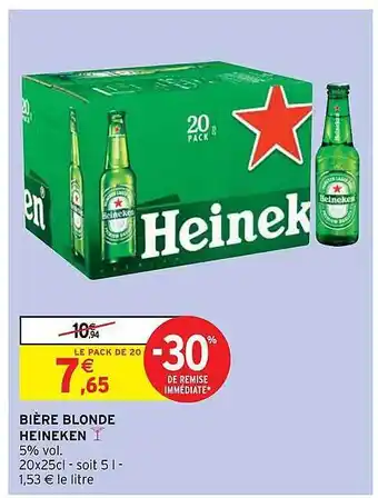 Intermarché Express Bière Blonde Heineken offre