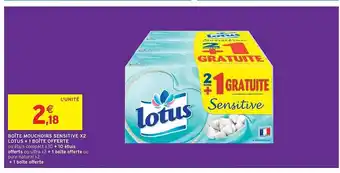 Intermarché Express Boîte Mouchoirs Sensitive X2 Lotus + 1 Boîte Offerte offre