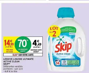 Lessive Liquide Ultimate Active Clean Skip