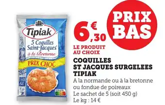 Bi1 Coquilles st jacques surgelees tipiak offre