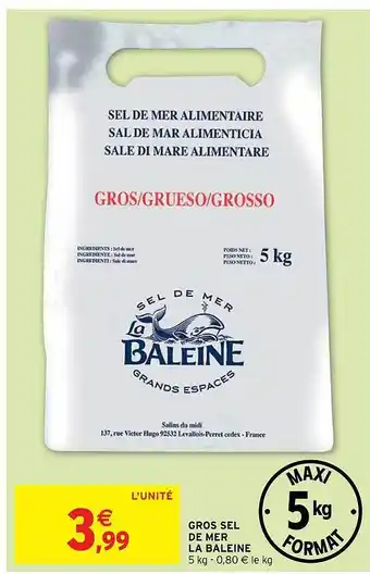 Intermarché Hyper Gros Sel De Mer La Baleine offre