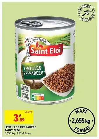 Intermarché Hyper Lentilles Préparées Saint éloi offre