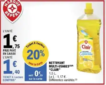 E.Leclerc "CLAIR" Nettoyant multi-usages offre