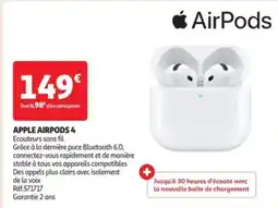 Auchan AIRPODS Apple 4 offre