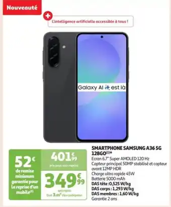 Auchan SAMSUNG Smartphone a36 5g 128go offre