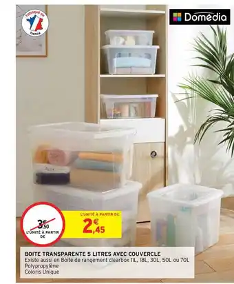 Boîte Transparente 5 Litres Avec Couvercle