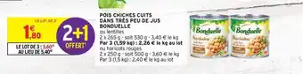 Intermarché Hyper Pois Chiches Cuites Dans Très Peu De Jus Bonduelle offre