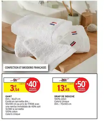Gant, Drap De Douche