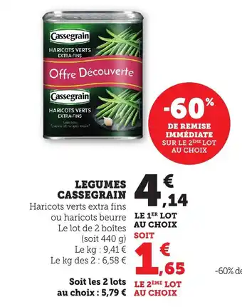 Bi1 Legumes cassegrain offre