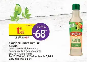 Intermarché Hyper Sauce Crudités Nature Amora offre