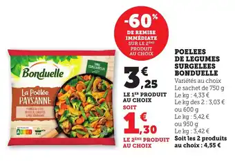 Bi1 Poelees de legumes surgelees bonduelle offre