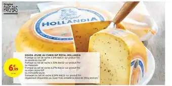 Gouda Jeune Au Cumin Igp Royal Hollandia