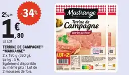 E.Leclerc Terrine de campagne madrange offre