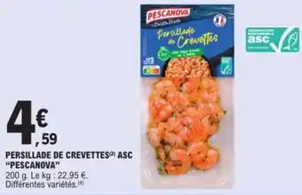 E.Leclerc Persillade de crevettes asc pescanova offre