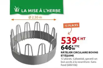 Rural Master Râtelier circulaire bovins et équins offre