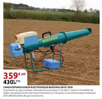 Rural Master Canon effaroucheur électronique bazooka db-e7 2020 offre