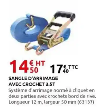 Rural Master Sangle d'arrimage avec crochet 3.5t offre