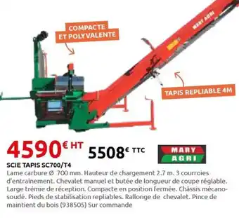Rural Master Scie tapis sc700/t4 offre
