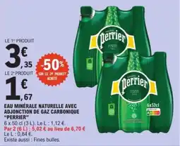 E.Leclerc Eau minérale naturelle avec adjonction de gaz carbonique perrier offre
