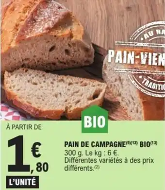 E.Leclerc Pain de campagne bio offre
