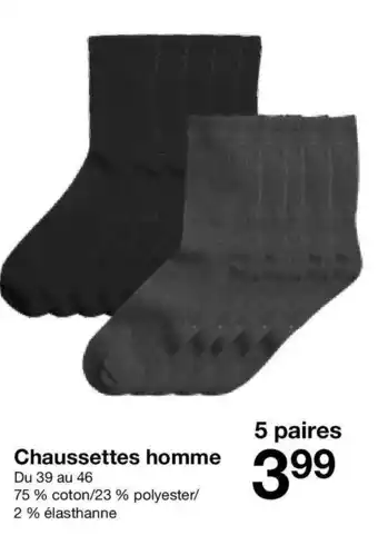 Zeeman Chaussettes homme offre