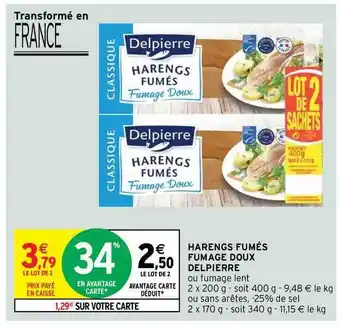Intermarché Hyper Harengs Fumés Fumage Doux Delpierre offre