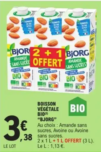 E.Leclerc Boisson végétale bio bjorg offre