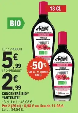 Concentré bio antésite