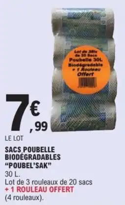 E.Leclerc Sacs poubelle biodégradables poubel'sak offre